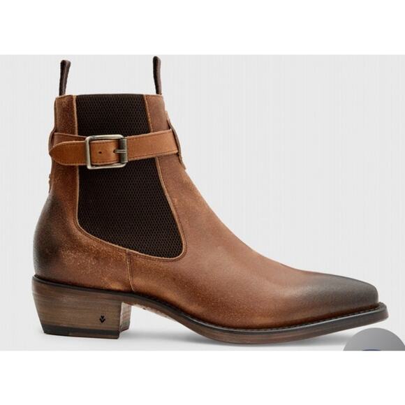 John Varvatos Other - NWOT: John Varvatos Walker Buckle Chelsea Boot Size 9.5 in LT Brown